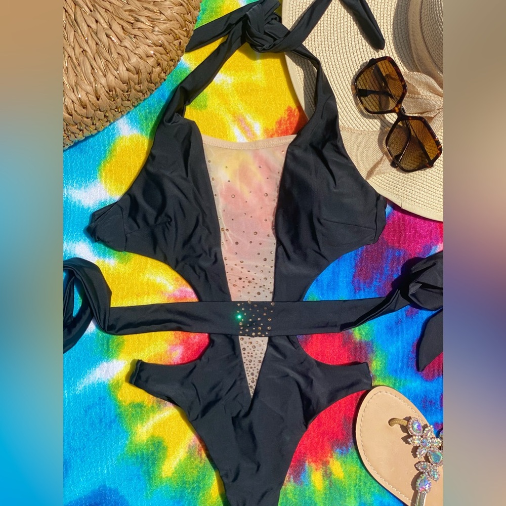 Crystal Covered Swimwear